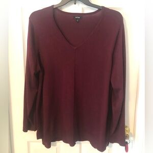 Apt. 9 Women's Burgundy Long Sleeve Sweater